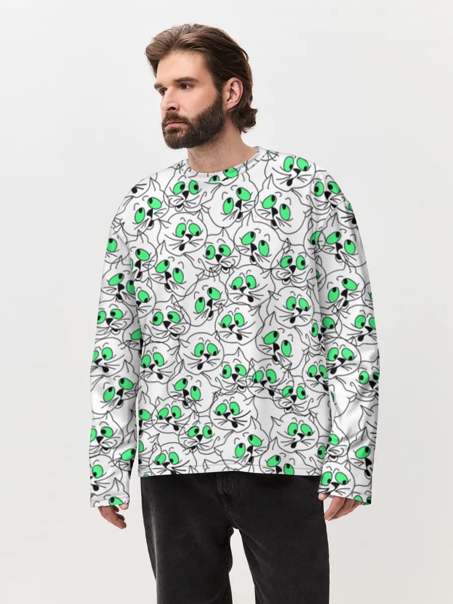 Men's oversized cotton long sleeve