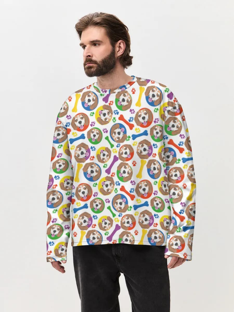 Men's oversized cotton long sleeve