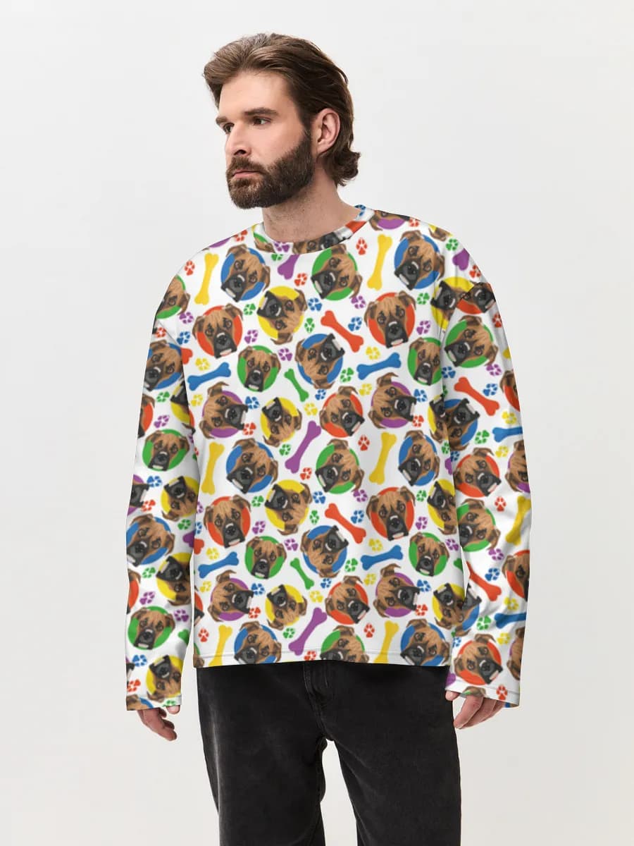 Men's oversized cotton long sleeve