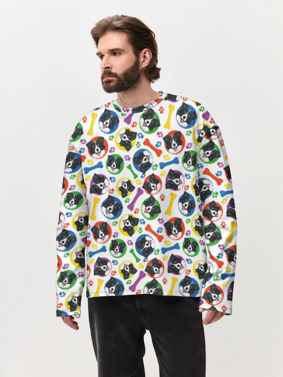 Men's oversized cotton long sleeve