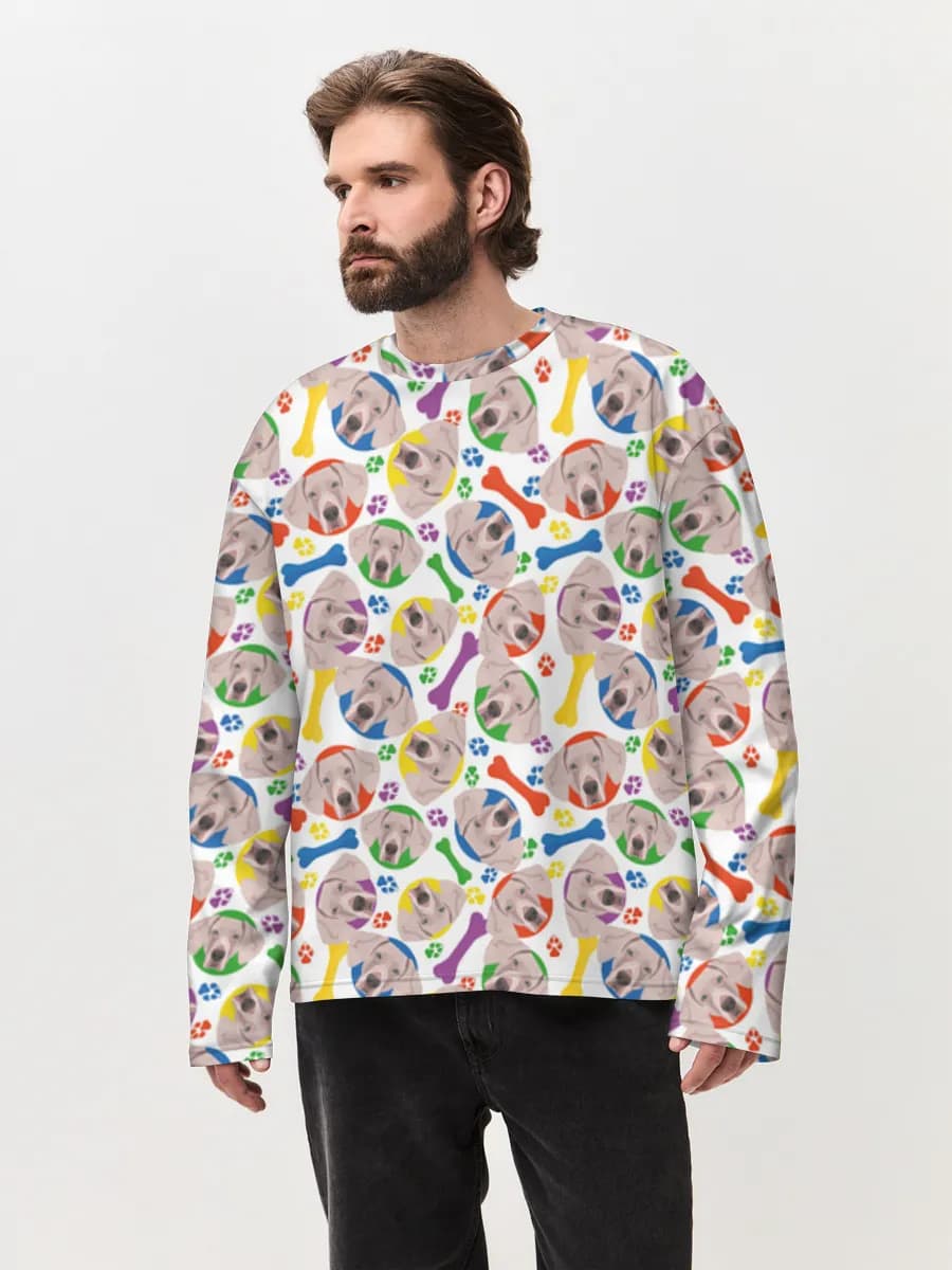 Men's oversized cotton long sleeve