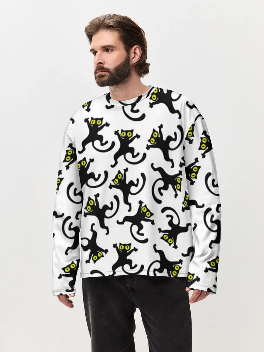 Men's oversized cotton long sleeve