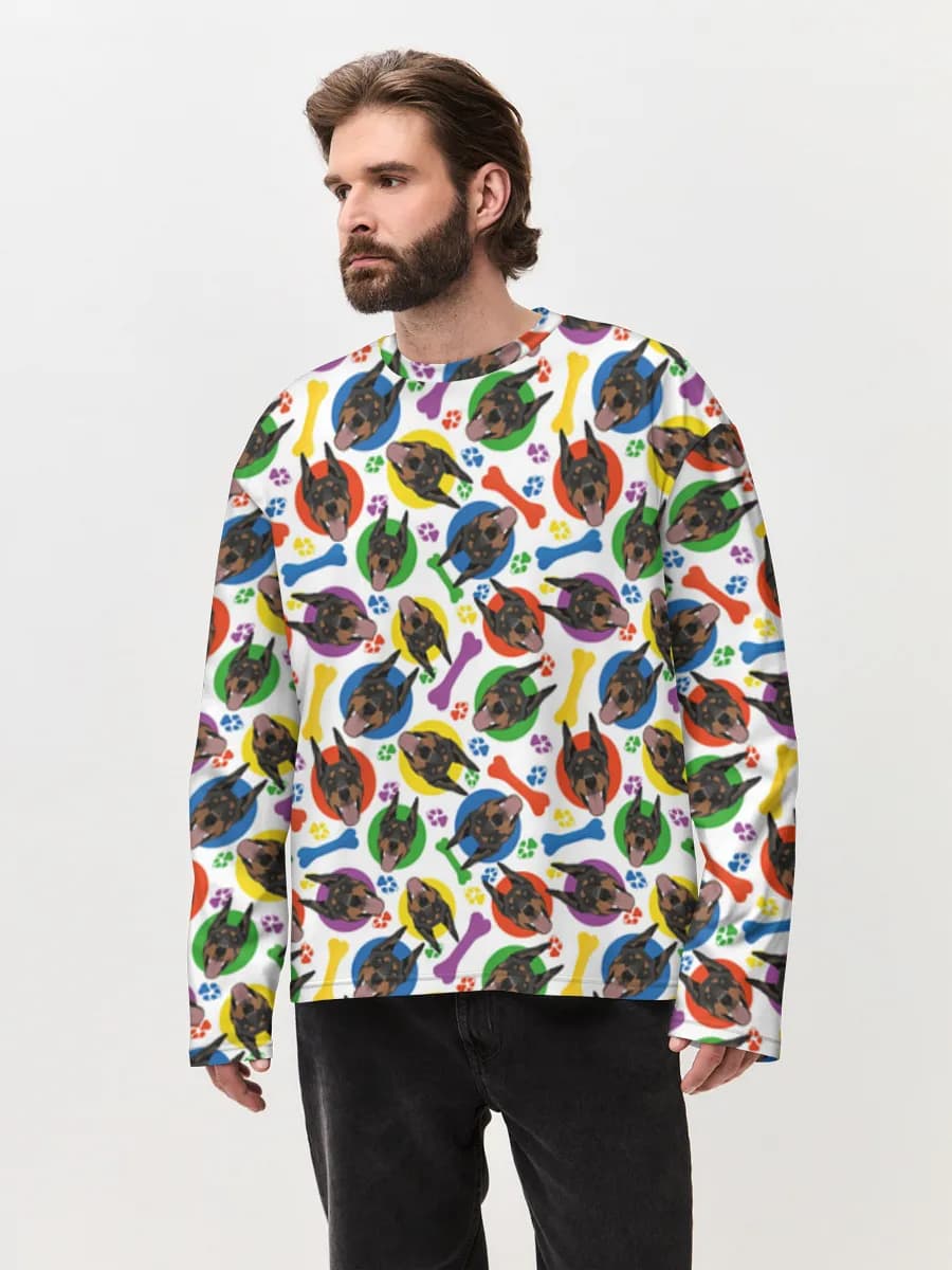 Men's oversized cotton long sleeve