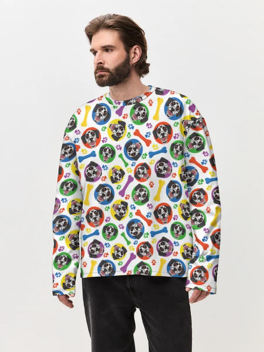 Men's oversized cotton long sleeve
