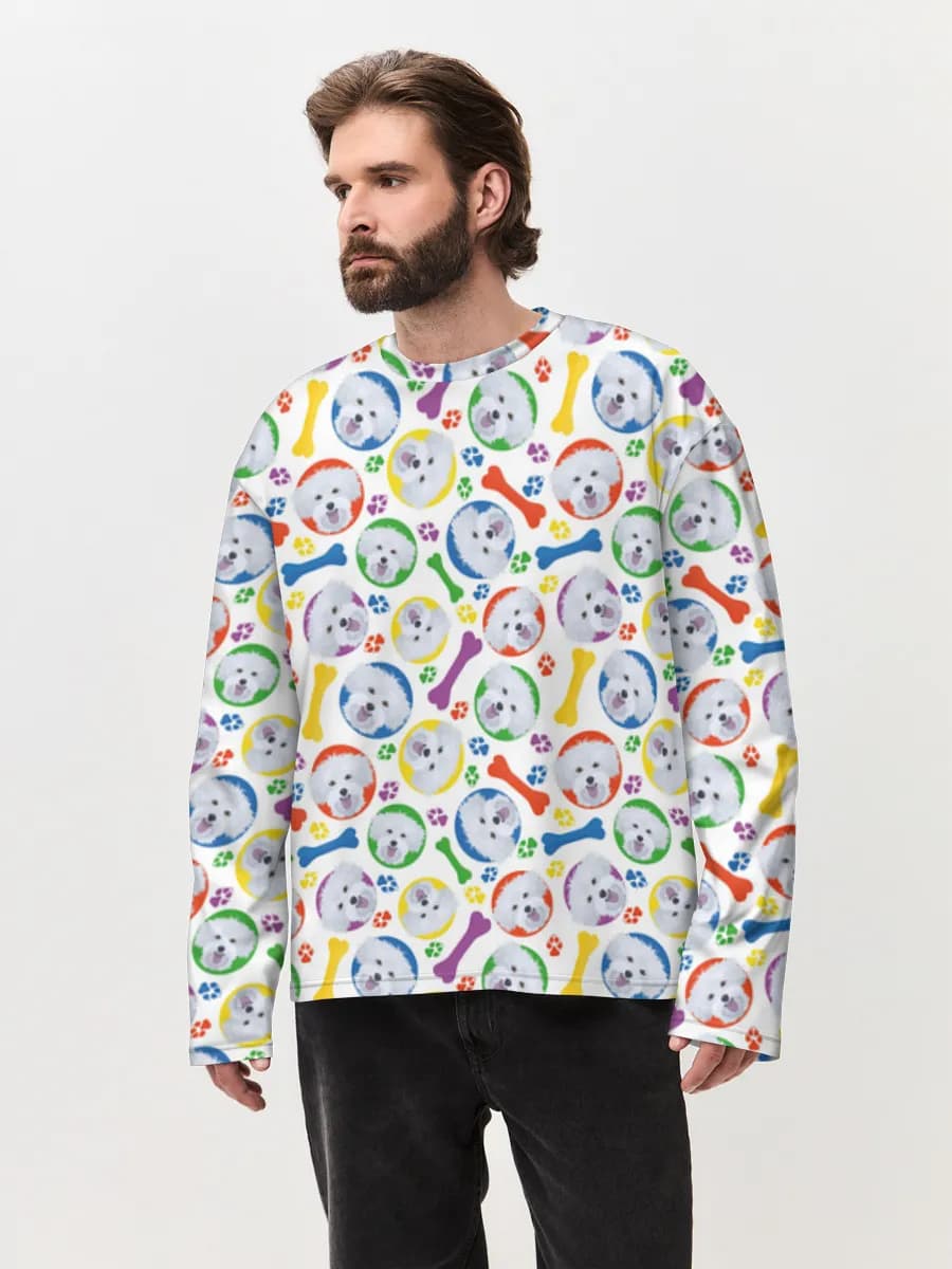 Men's oversized cotton long sleeve