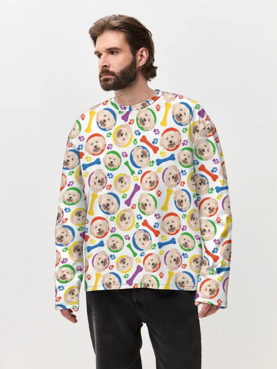 Men's oversized cotton long sleeve
