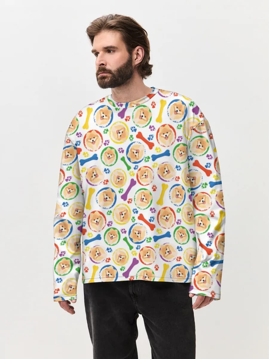 Men's oversized cotton long sleeve