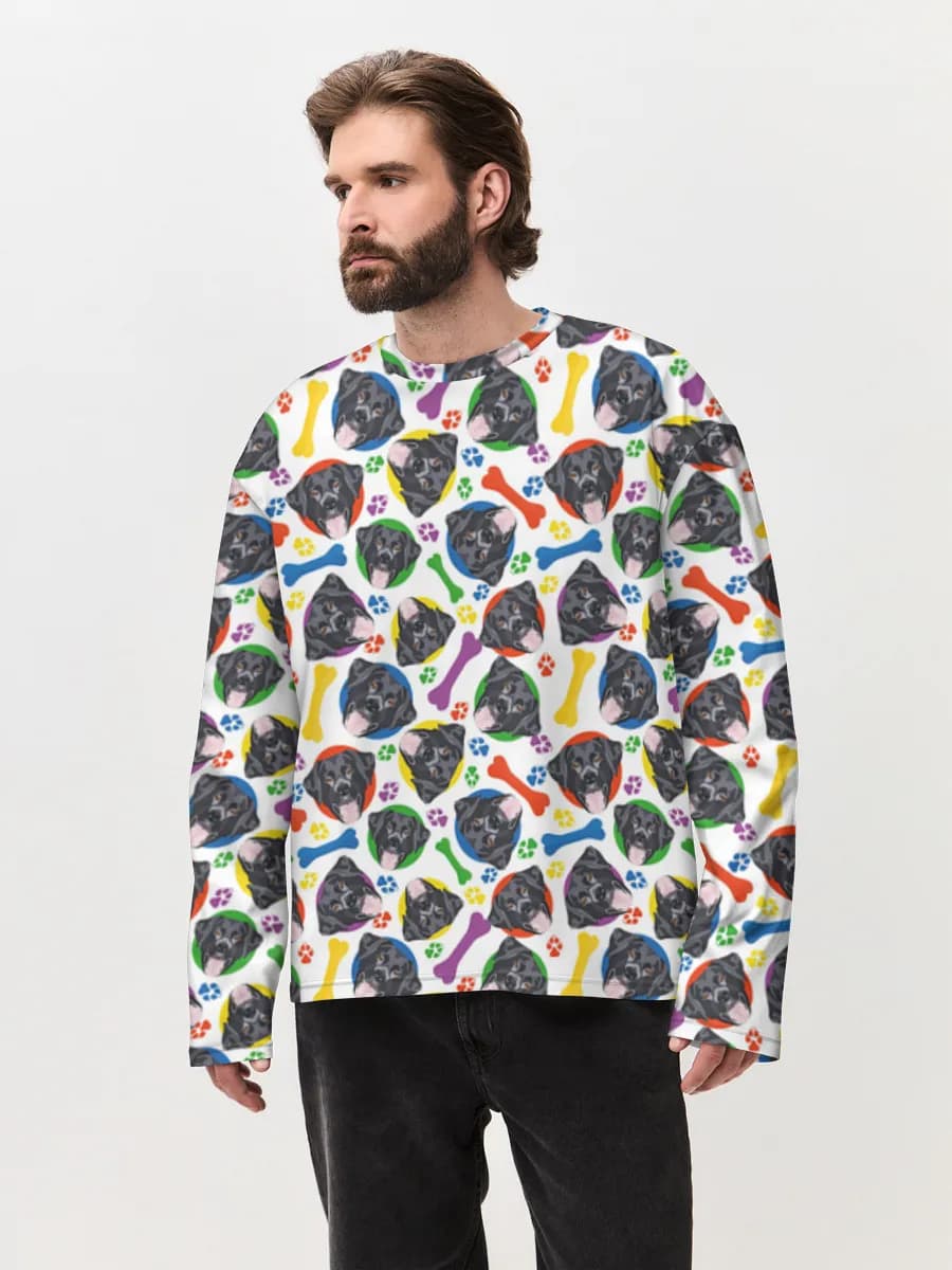 Colorful Dog Paws And Bones