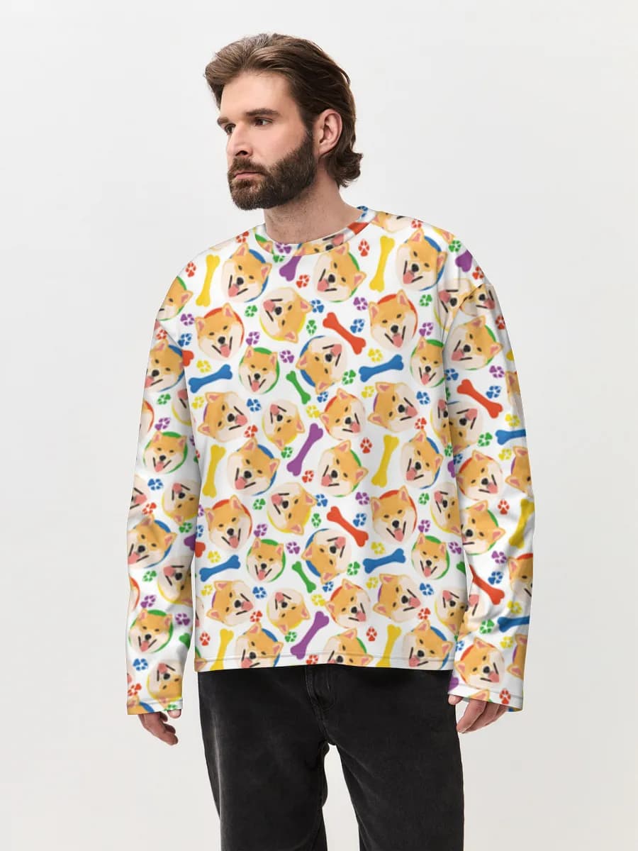 Men's oversized cotton long sleeve