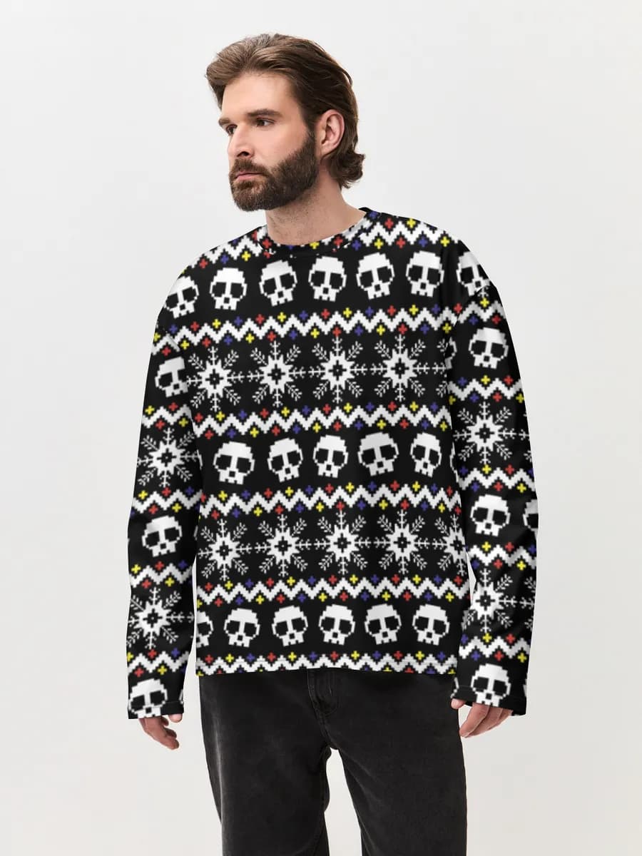 Men's oversized cotton long sleeve