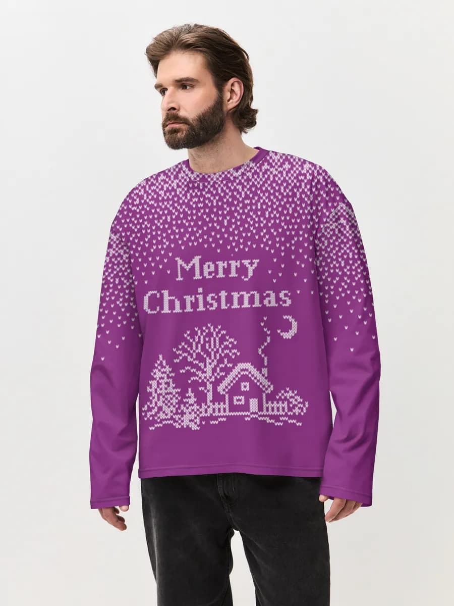 Men's oversized cotton long sleeve