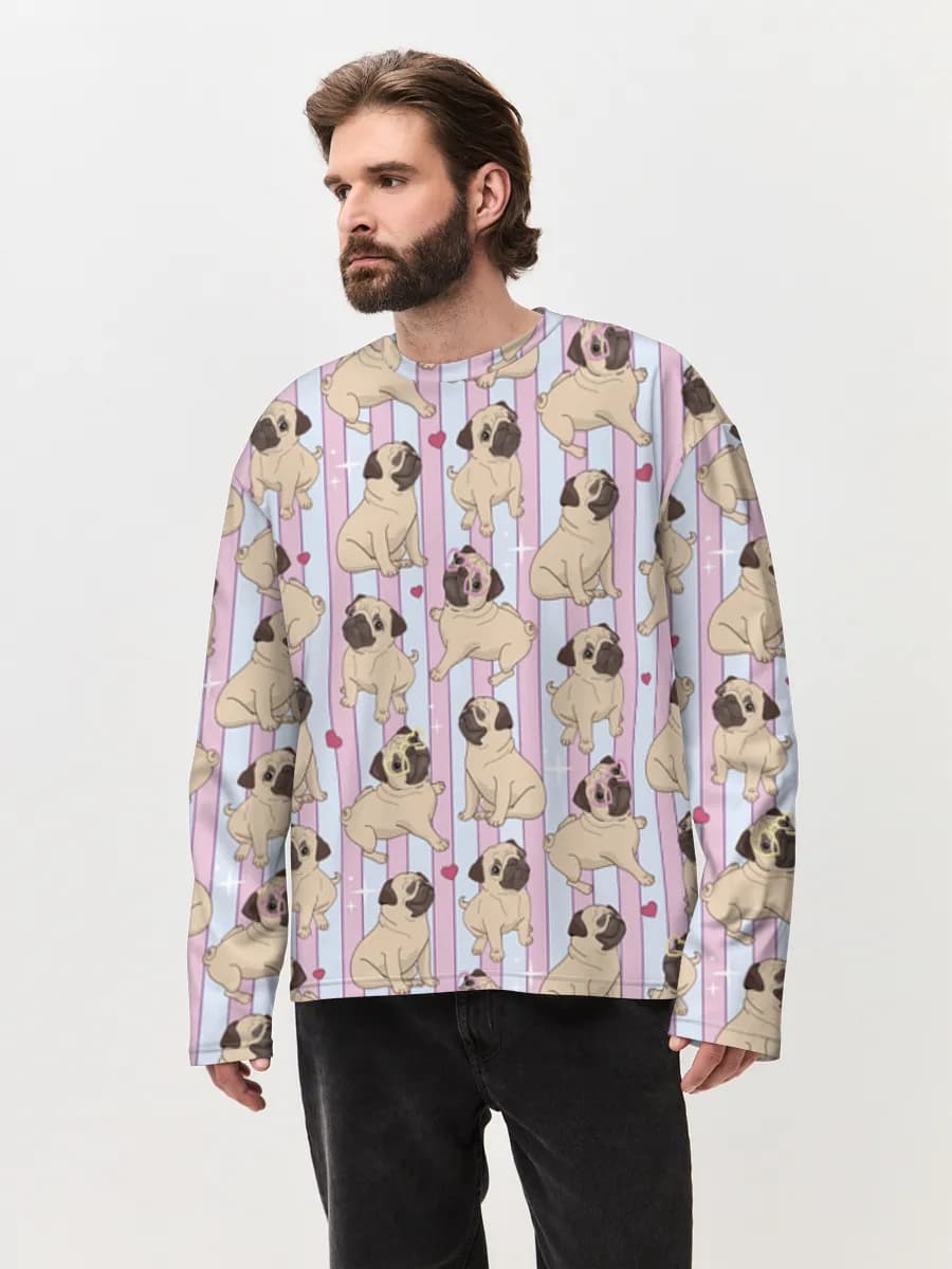 Men's oversized cotton long sleeve