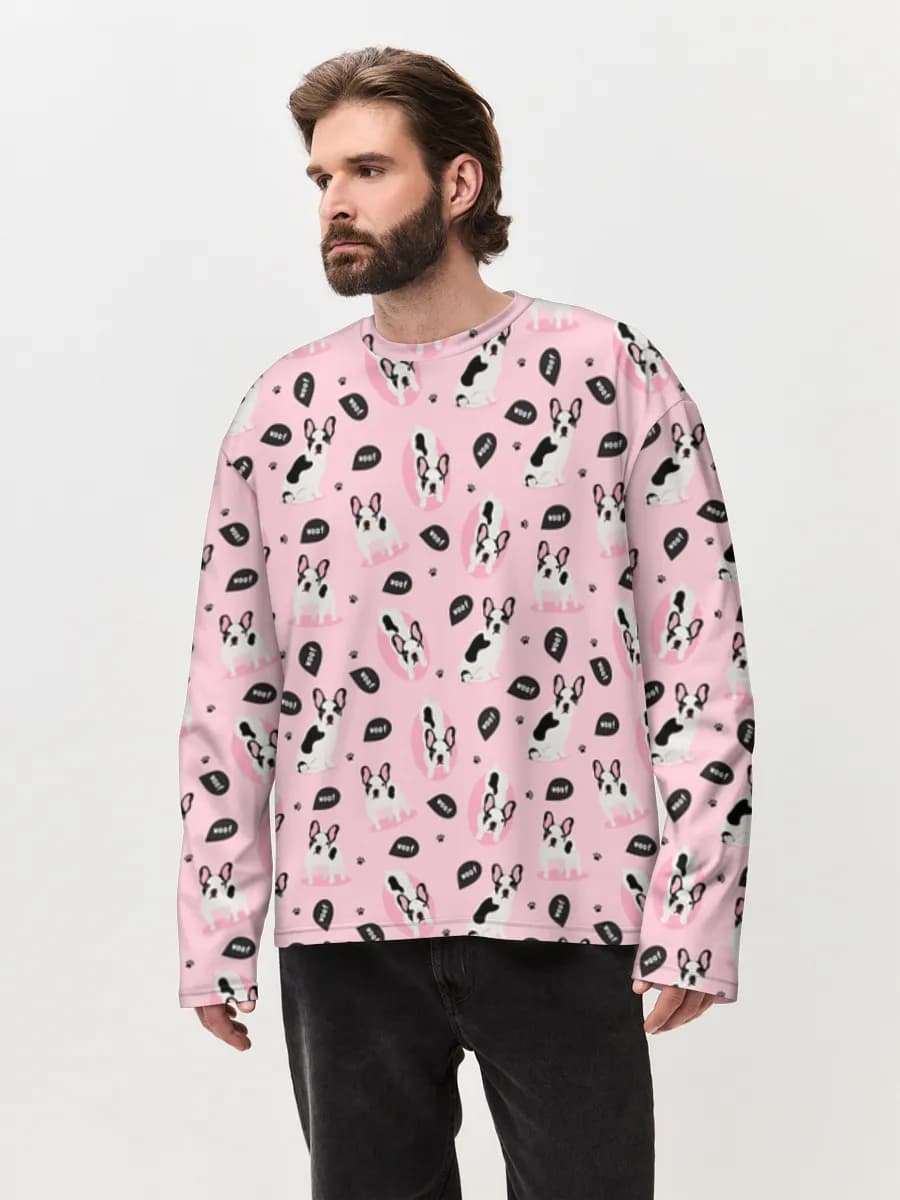 Men's oversized cotton long sleeve