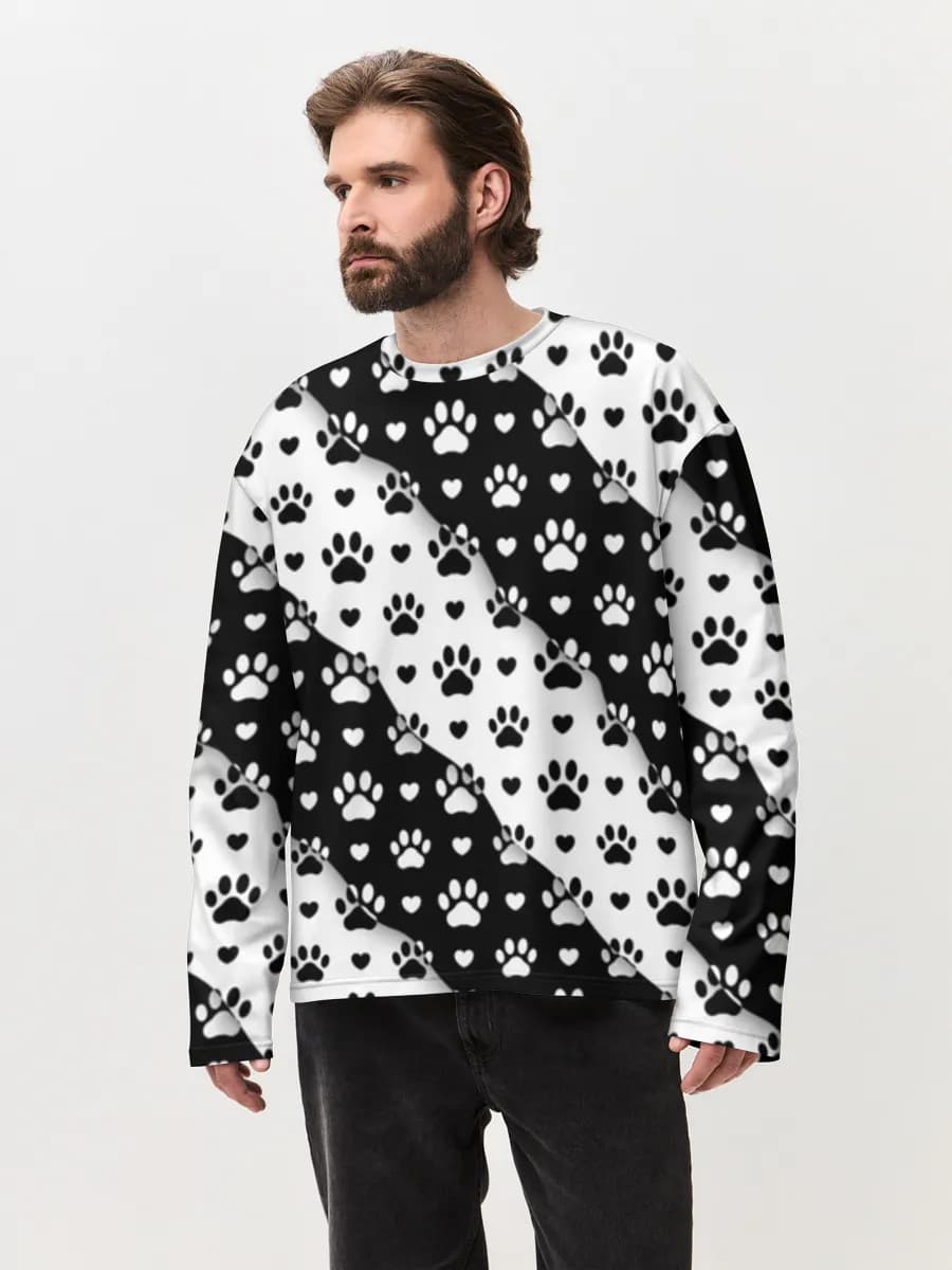 Men's oversized cotton long sleeve