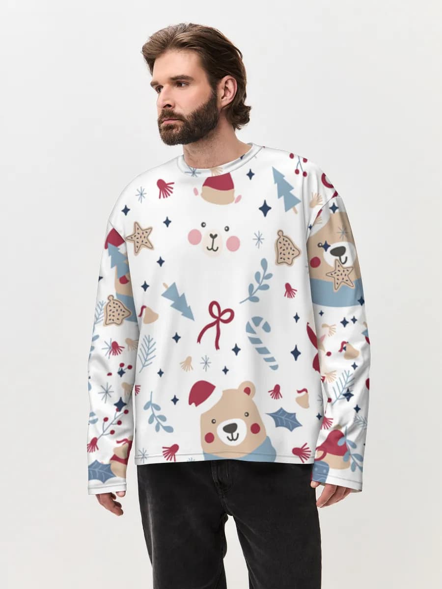 Men's oversized cotton long sleeve