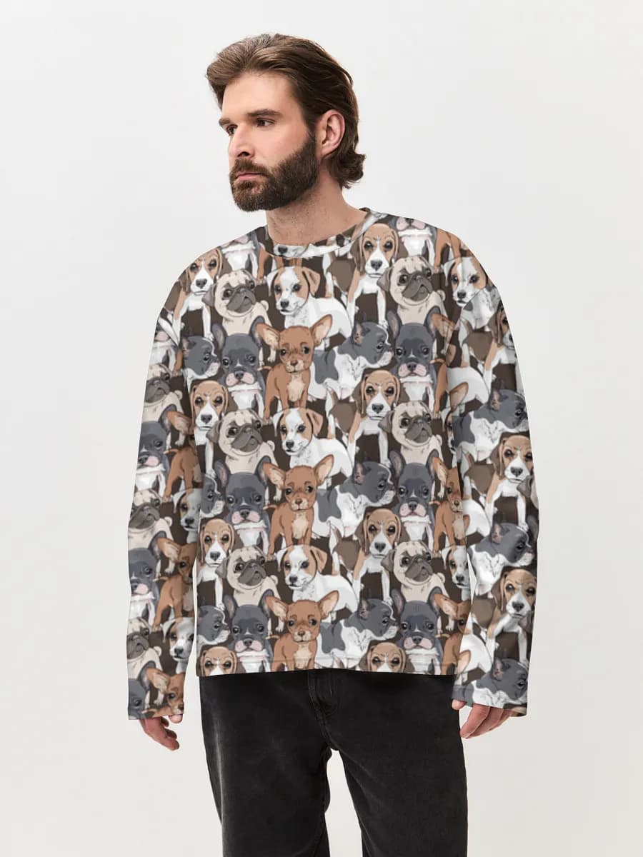 Men's oversized cotton long sleeve
