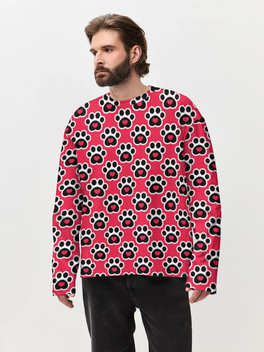 Men's oversized cotton long sleeve