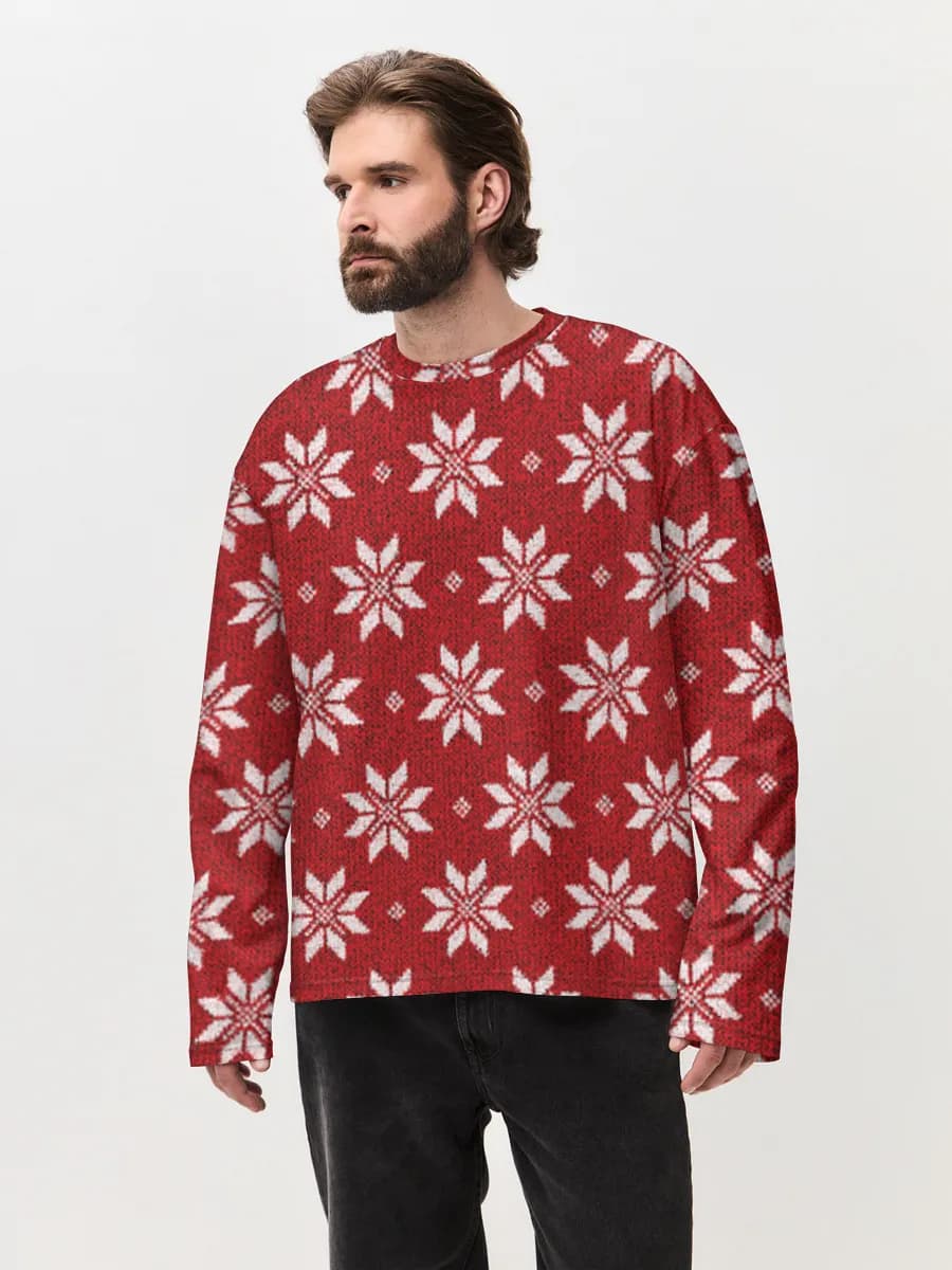 Men's oversized cotton long sleeve