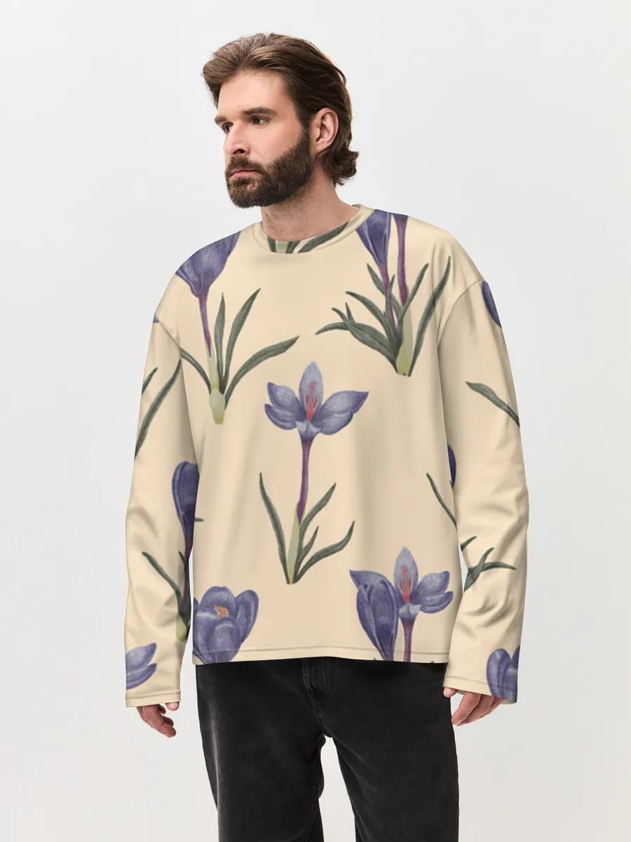 Men's oversized cotton long sleeve