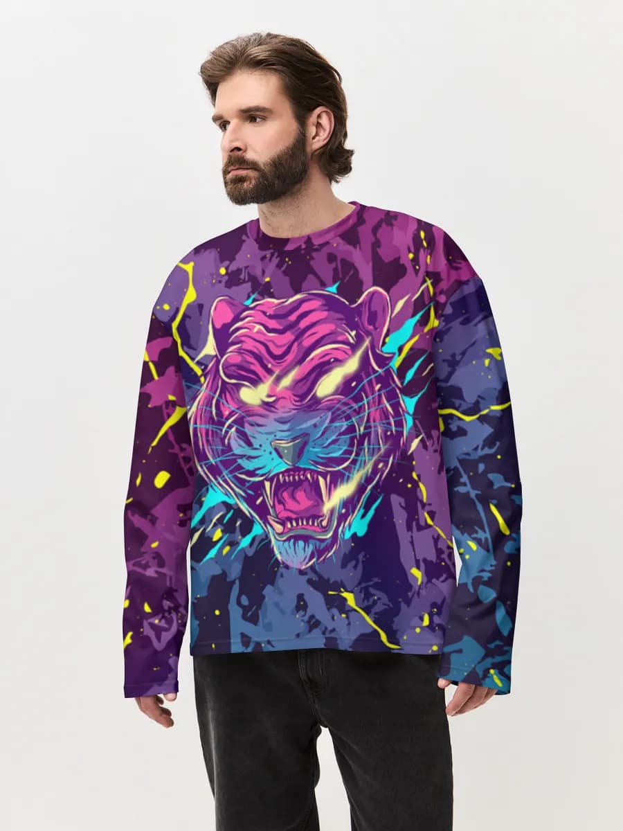 Men's oversized cotton long sleeve