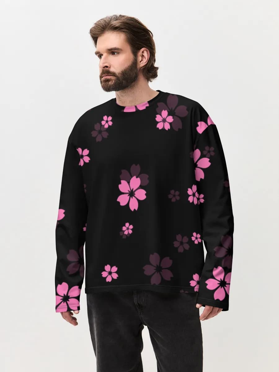 Men's oversized cotton long sleeve