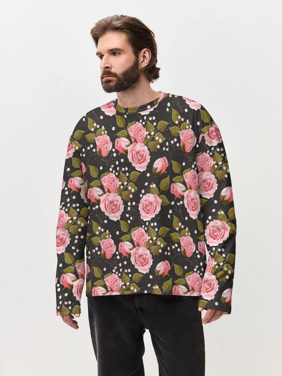 Men's oversized cotton long sleeve