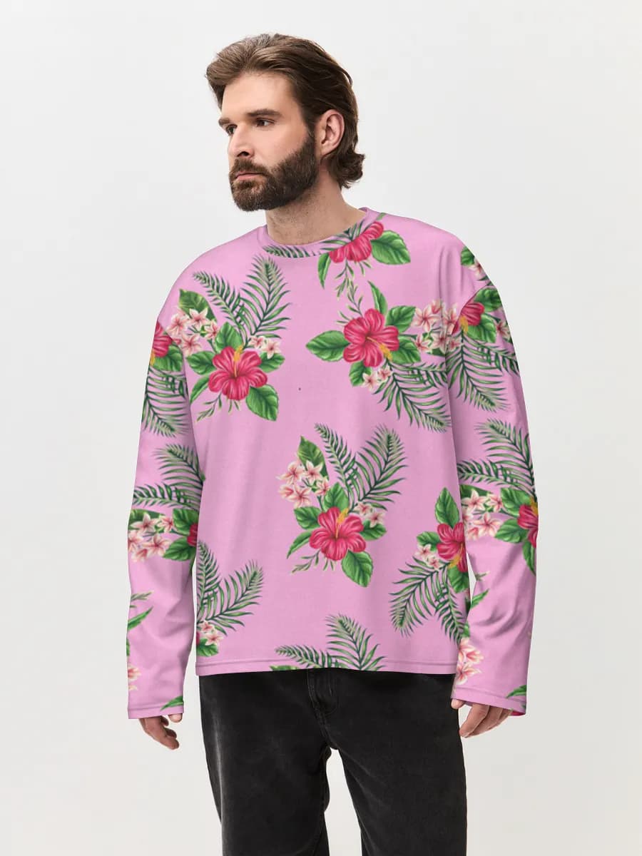 Men's oversized cotton long sleeve