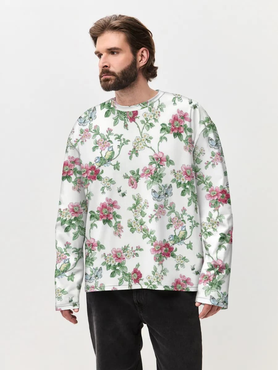 Men's oversized cotton long sleeve