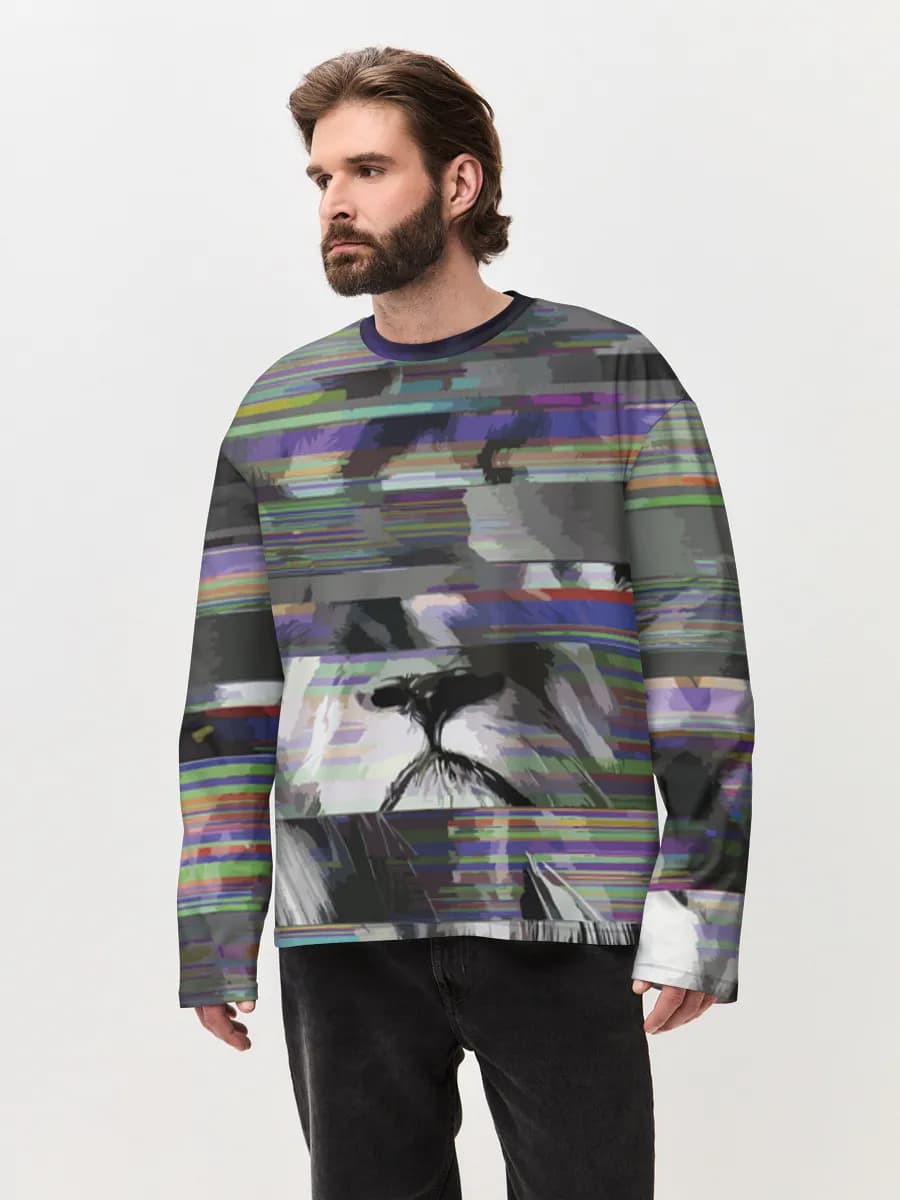Men's oversized cotton long sleeve