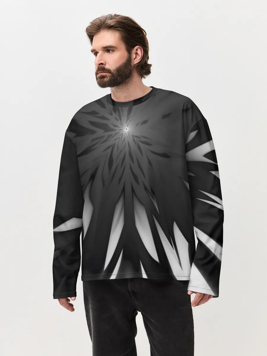 Men's oversized cotton long sleeve