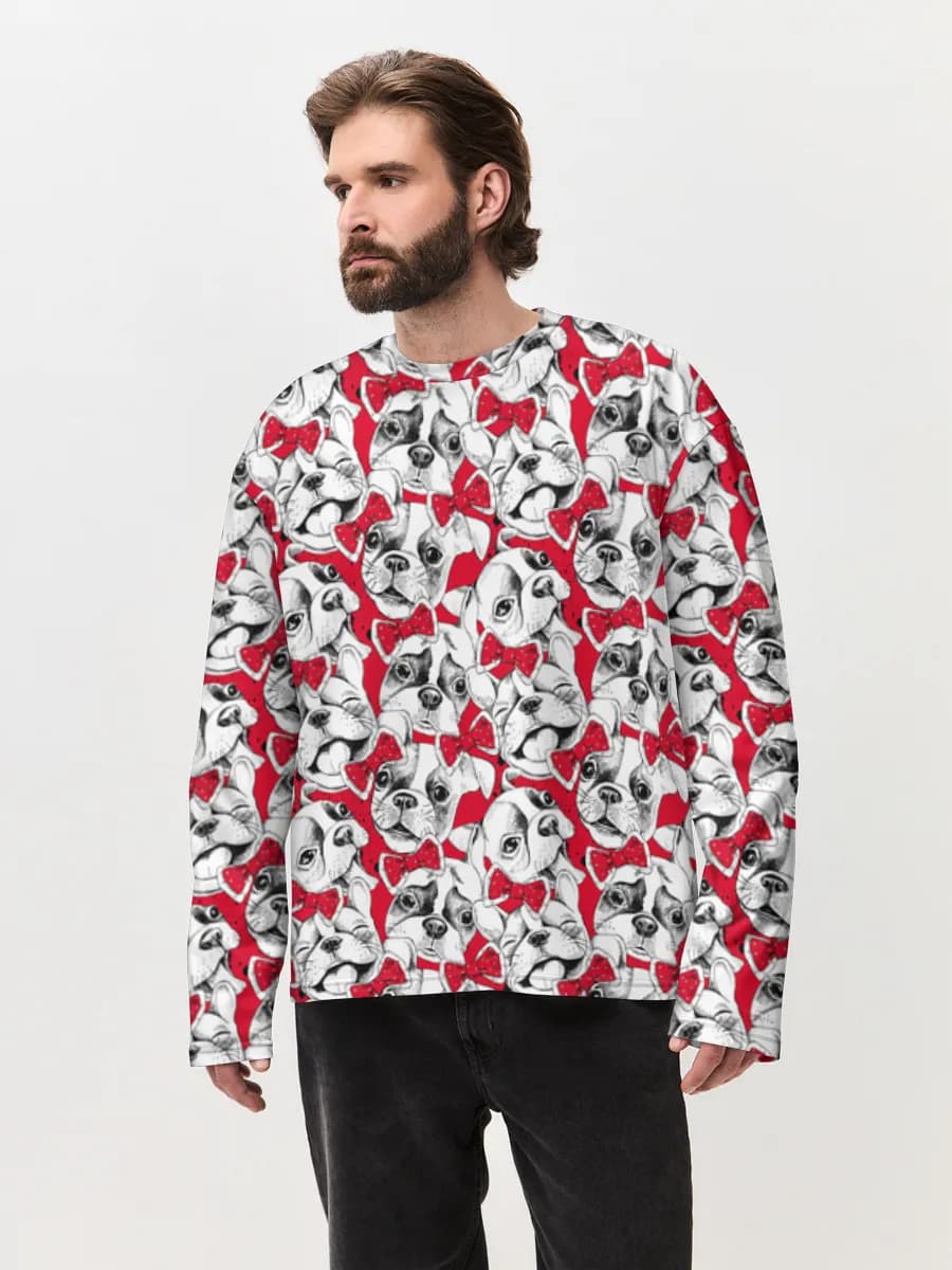 Men's oversized cotton long sleeve