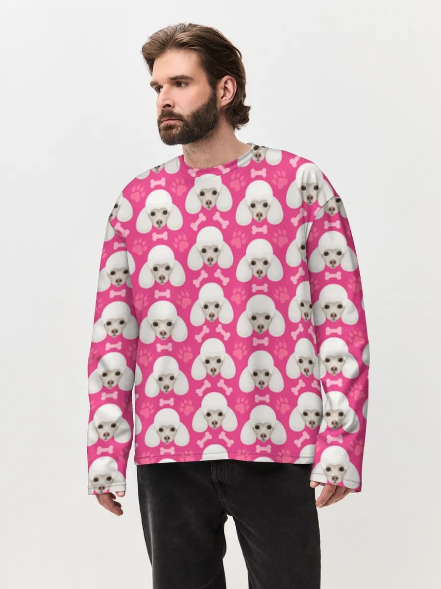 Men's oversized cotton long sleeve