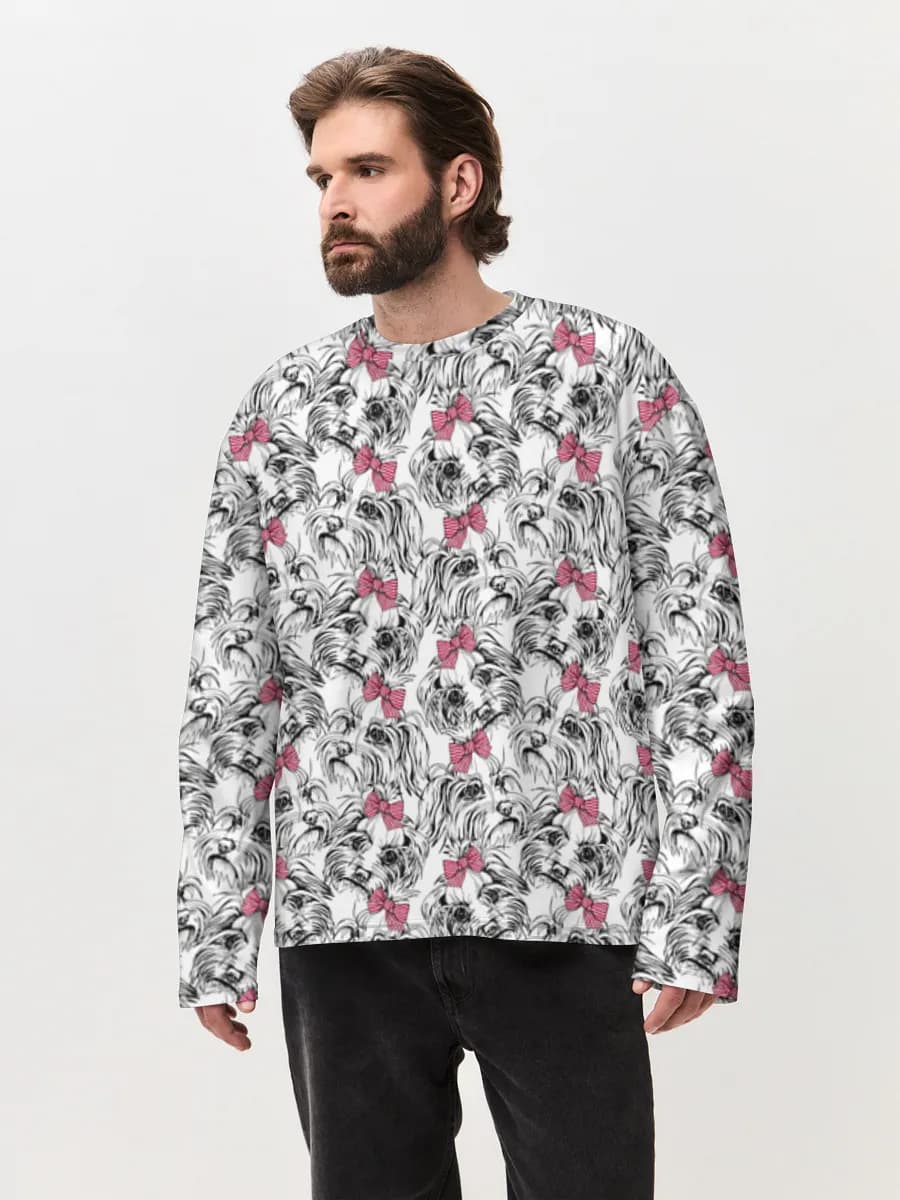 Men's oversized cotton long sleeve