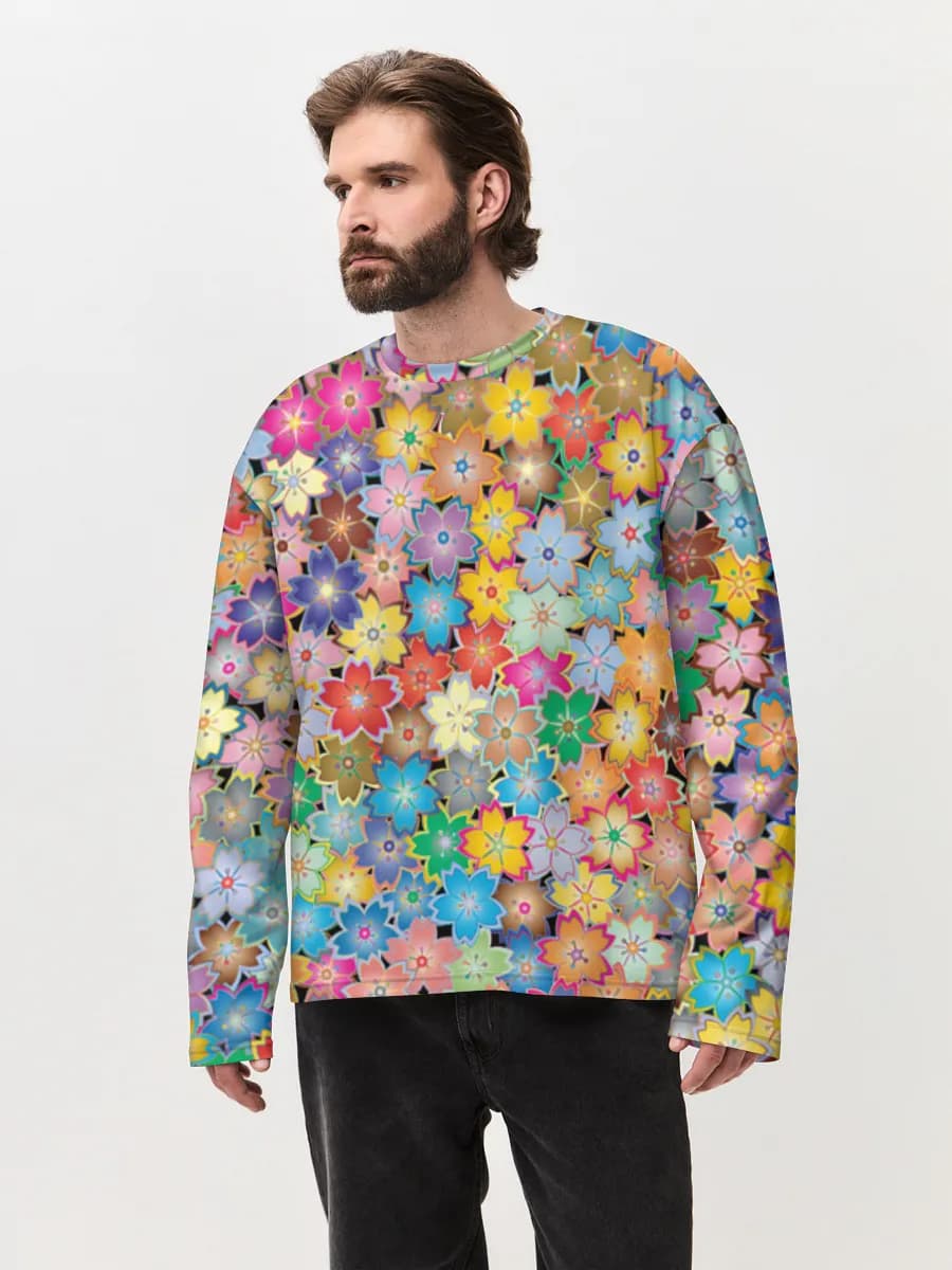 Men's oversized cotton long sleeve