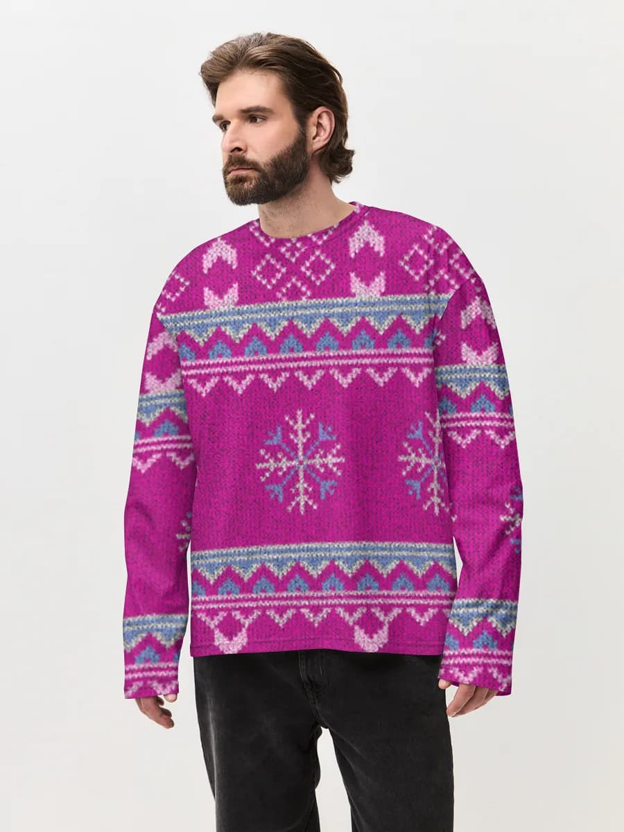 Men's oversized cotton long sleeve