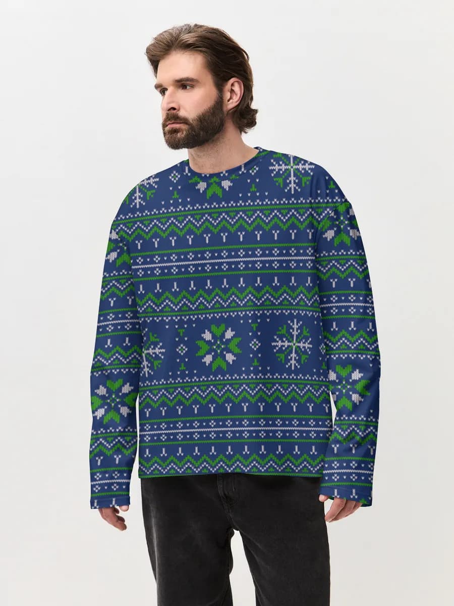 Men's oversized cotton long sleeve