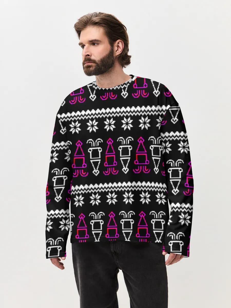 Men's oversized cotton long sleeve