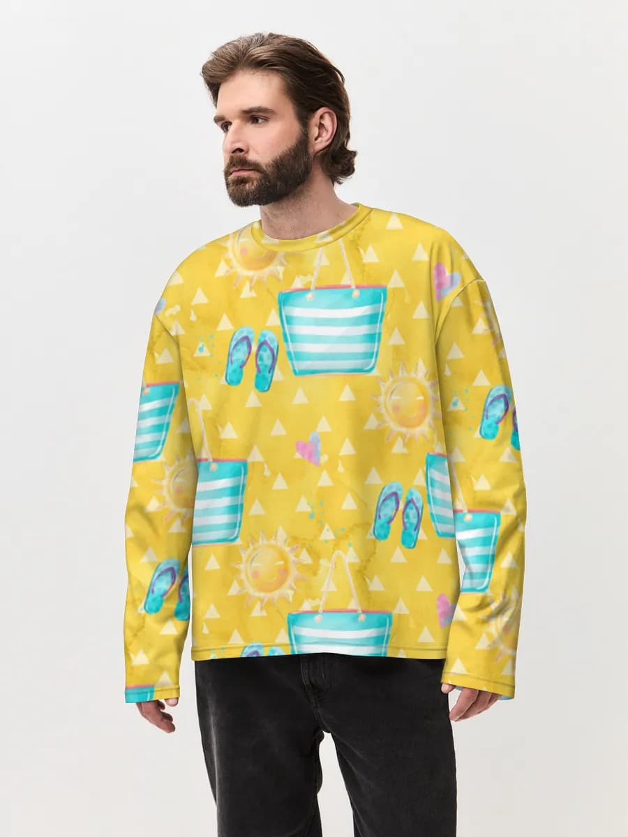 Men's oversized cotton long sleeve