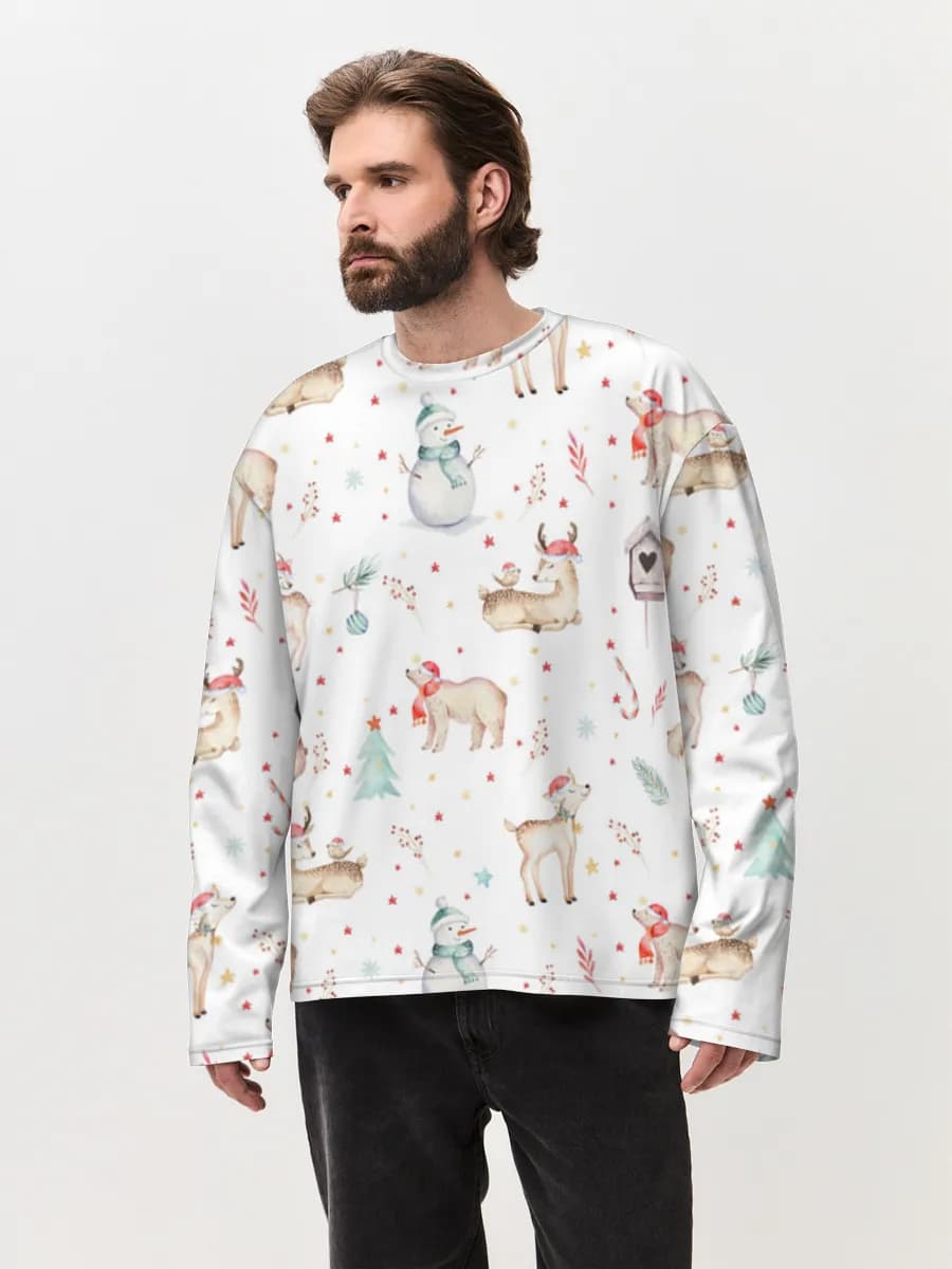 Men's oversized cotton long sleeve