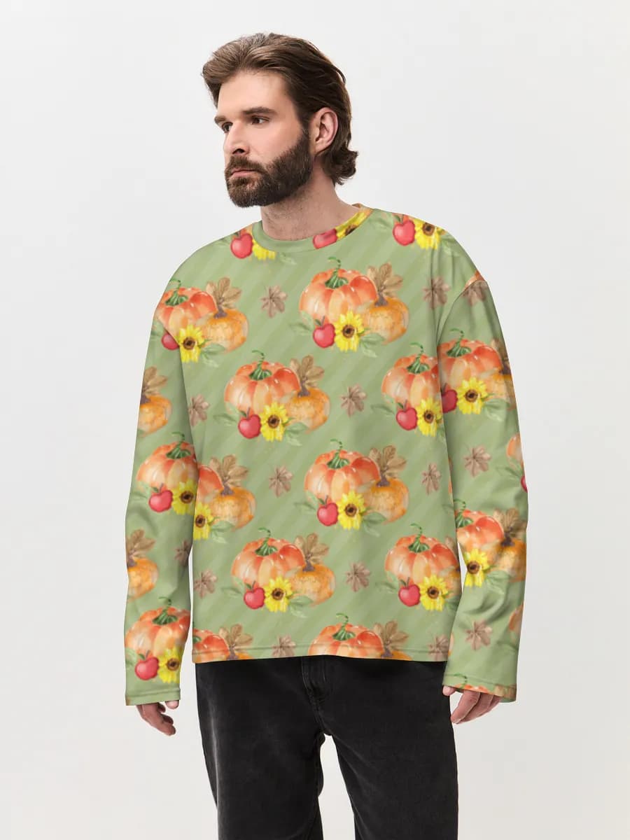 Men's oversized cotton long sleeve
