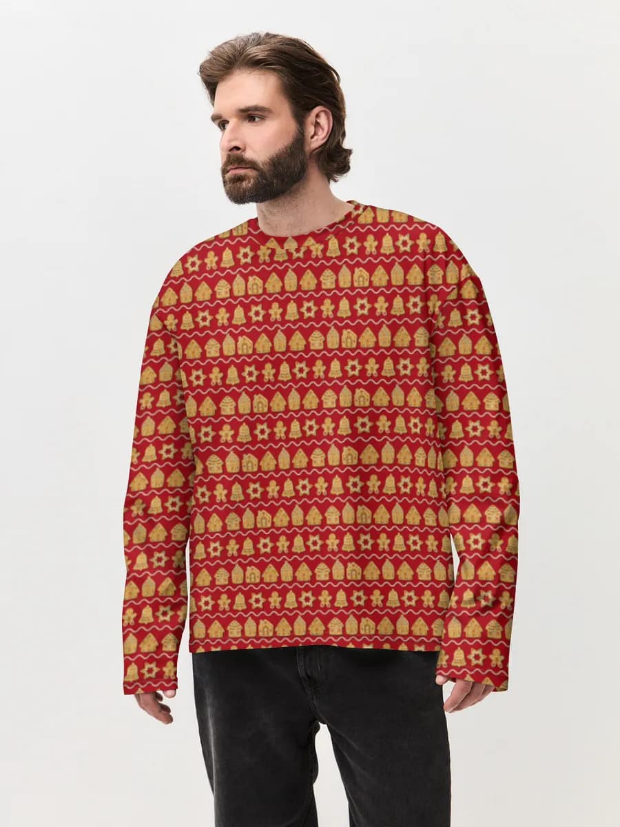Men's oversized cotton long sleeve