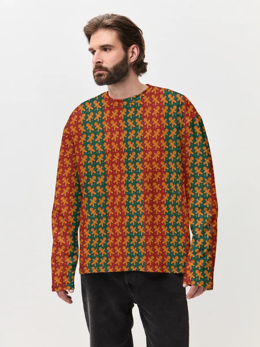 Men's oversized cotton long sleeve
