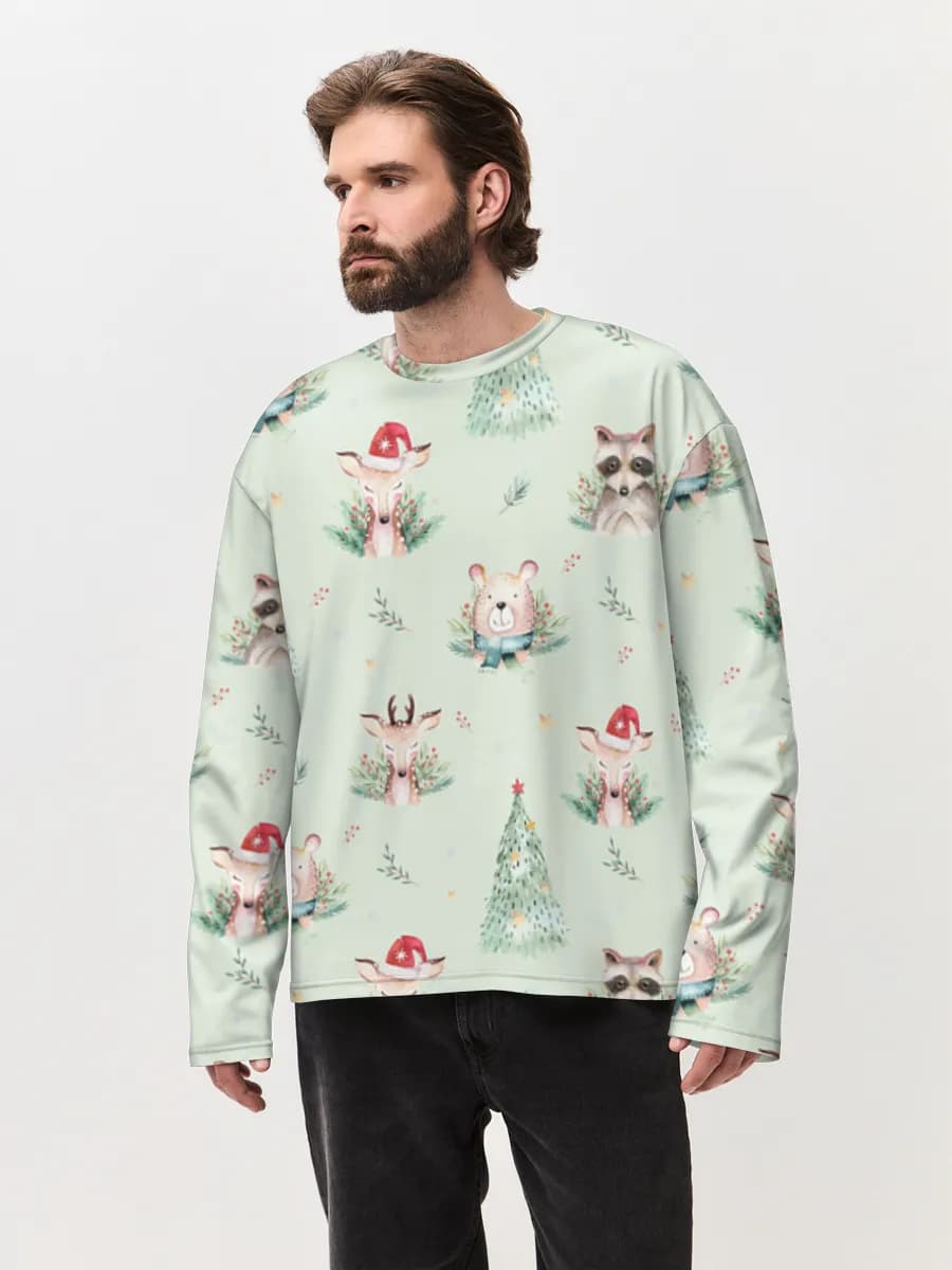 Men's oversized cotton long sleeve