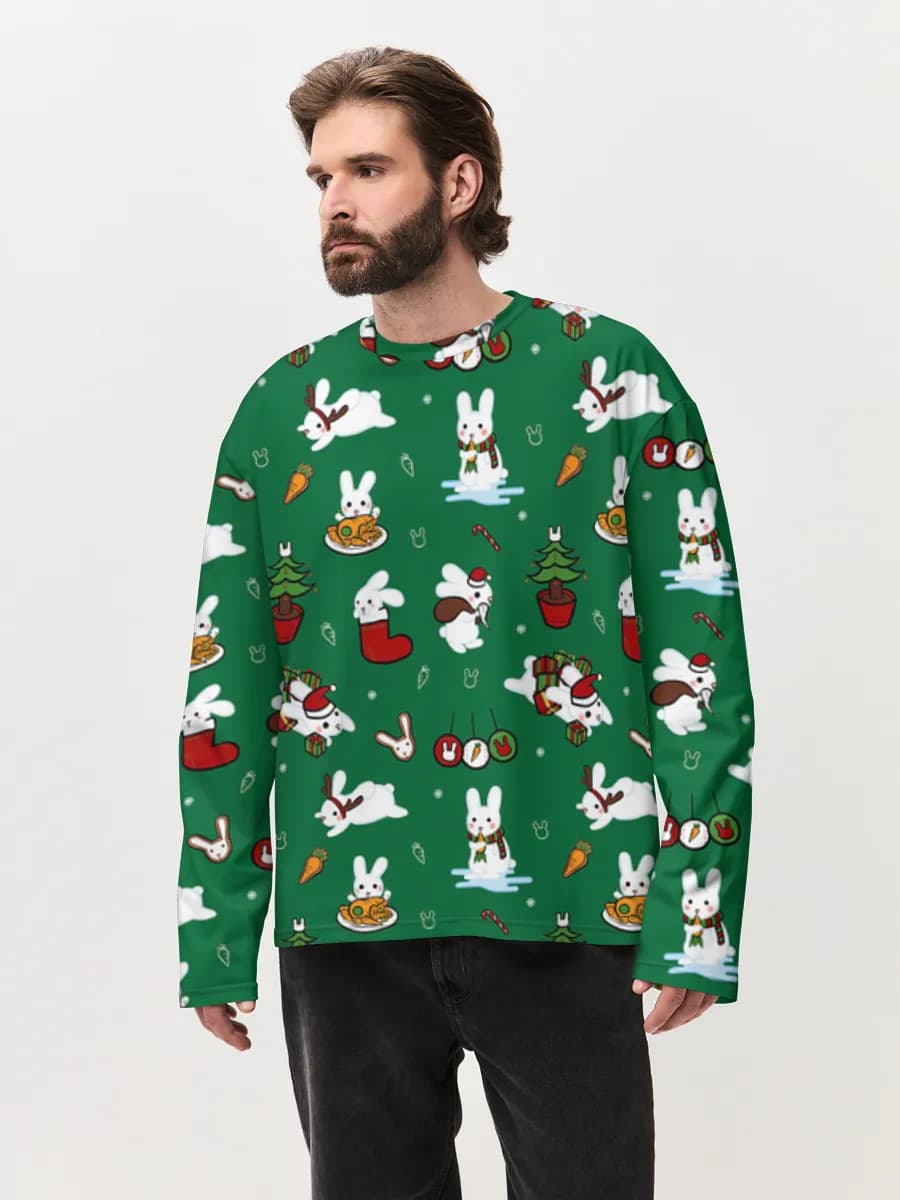Men's oversized cotton long sleeve