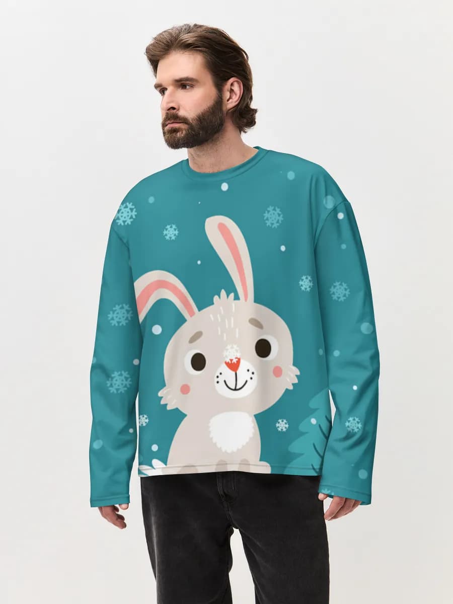 Men's oversized cotton long sleeve