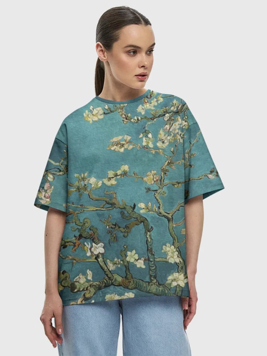 Blossoming Branches on Teal