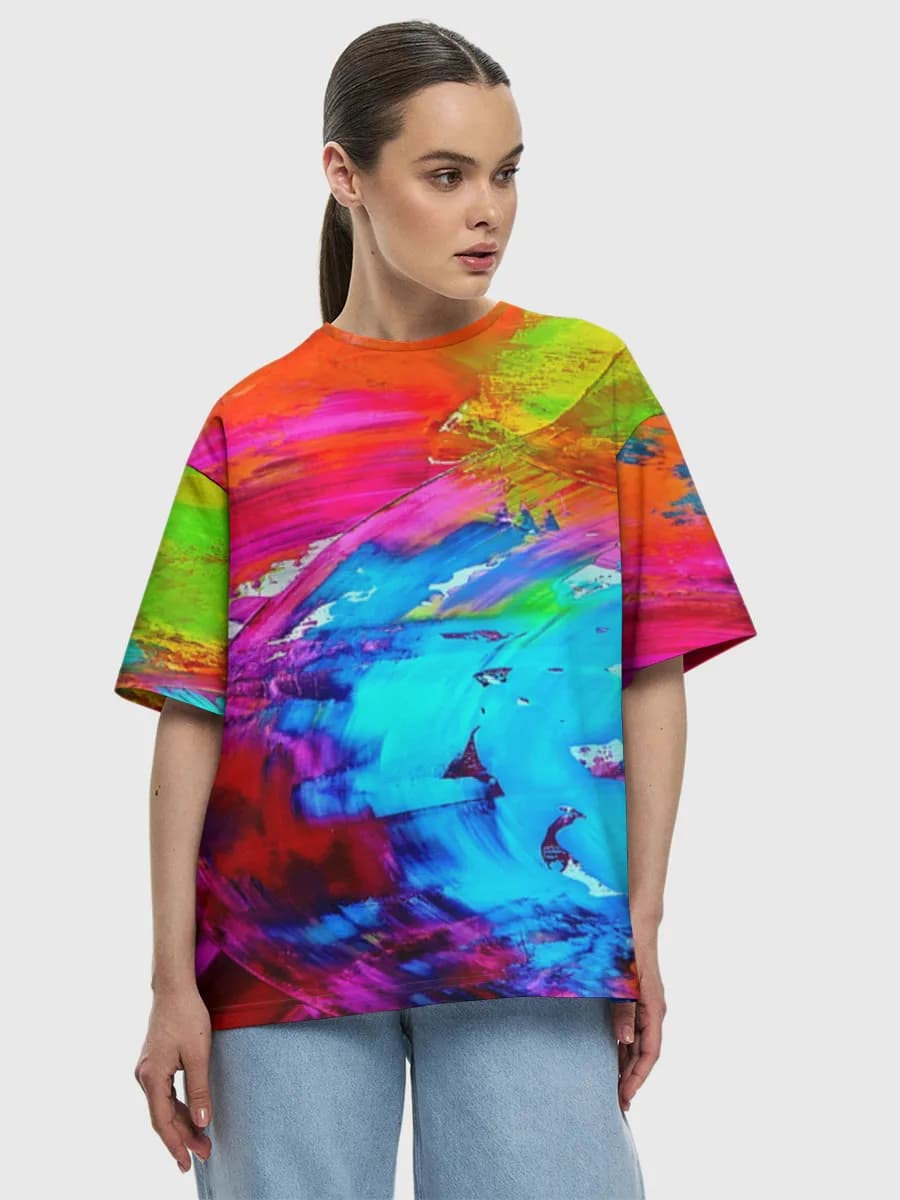 Neon Abstract Paint Swirls