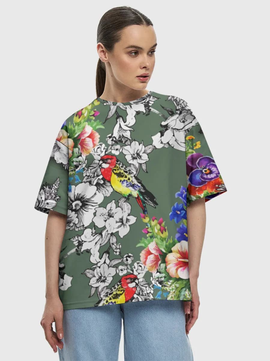 Colorful Birds And Blooms