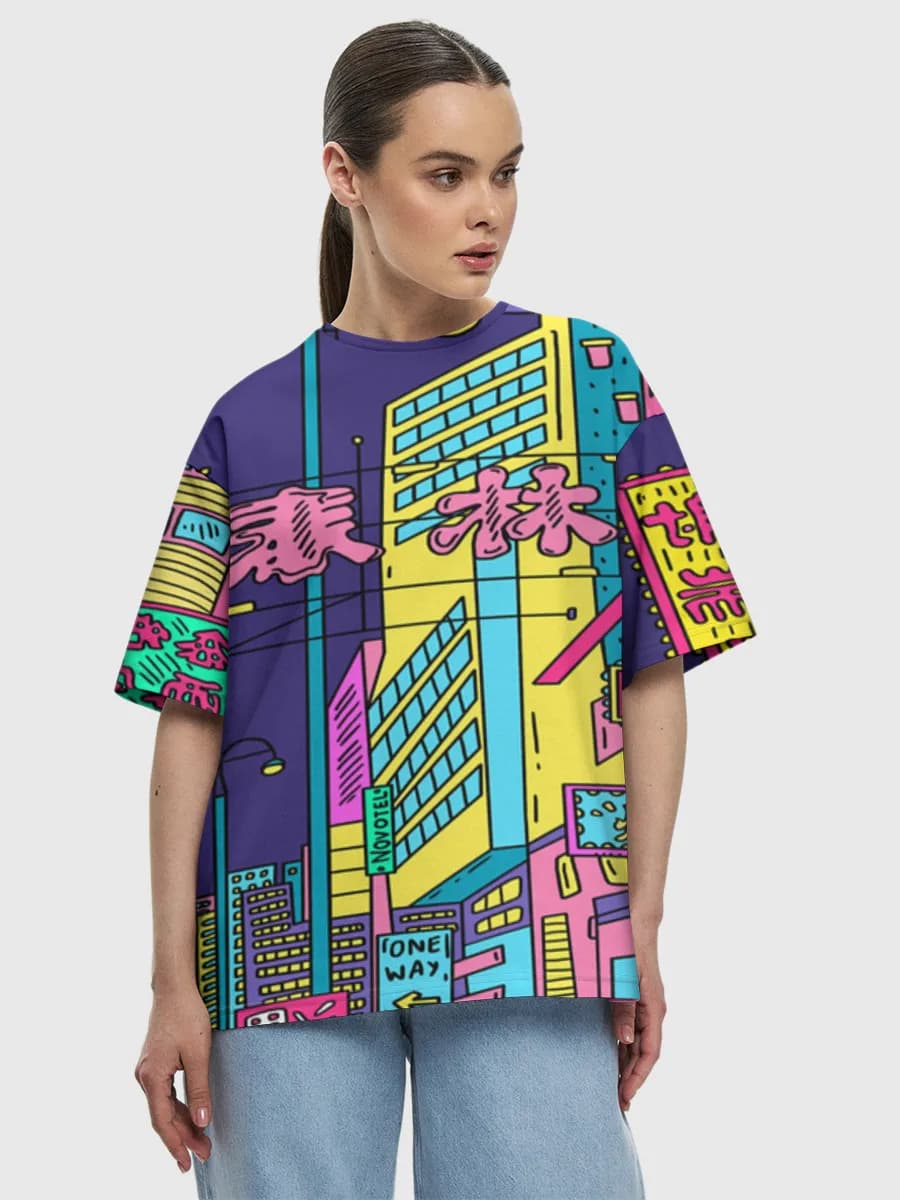 Women's oversized cotton T-shirt