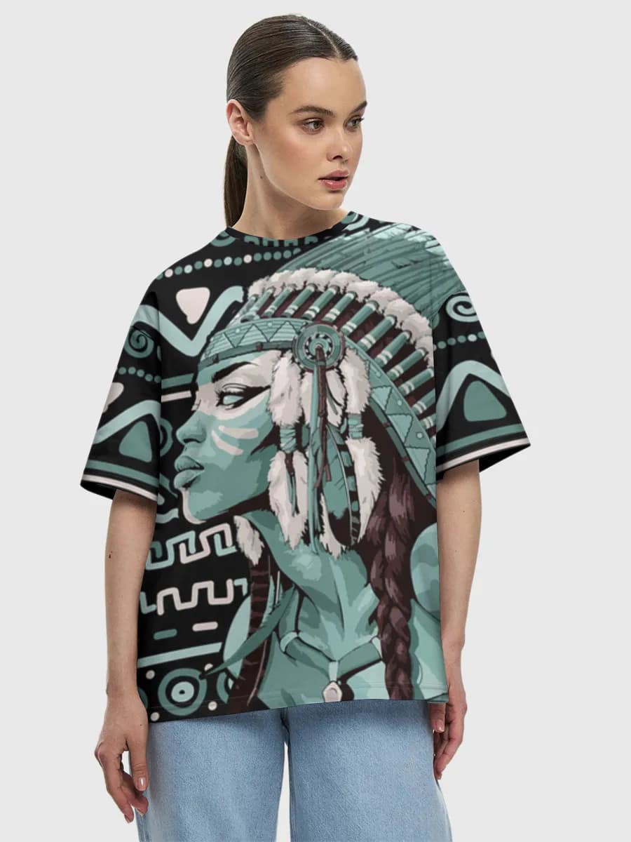 Women's oversized cotton T-shirt